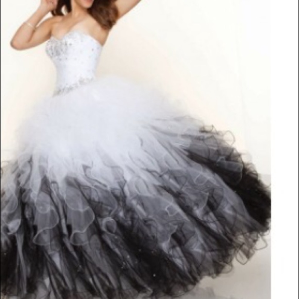 White pink ombré prom dress - Picture 2 of 2